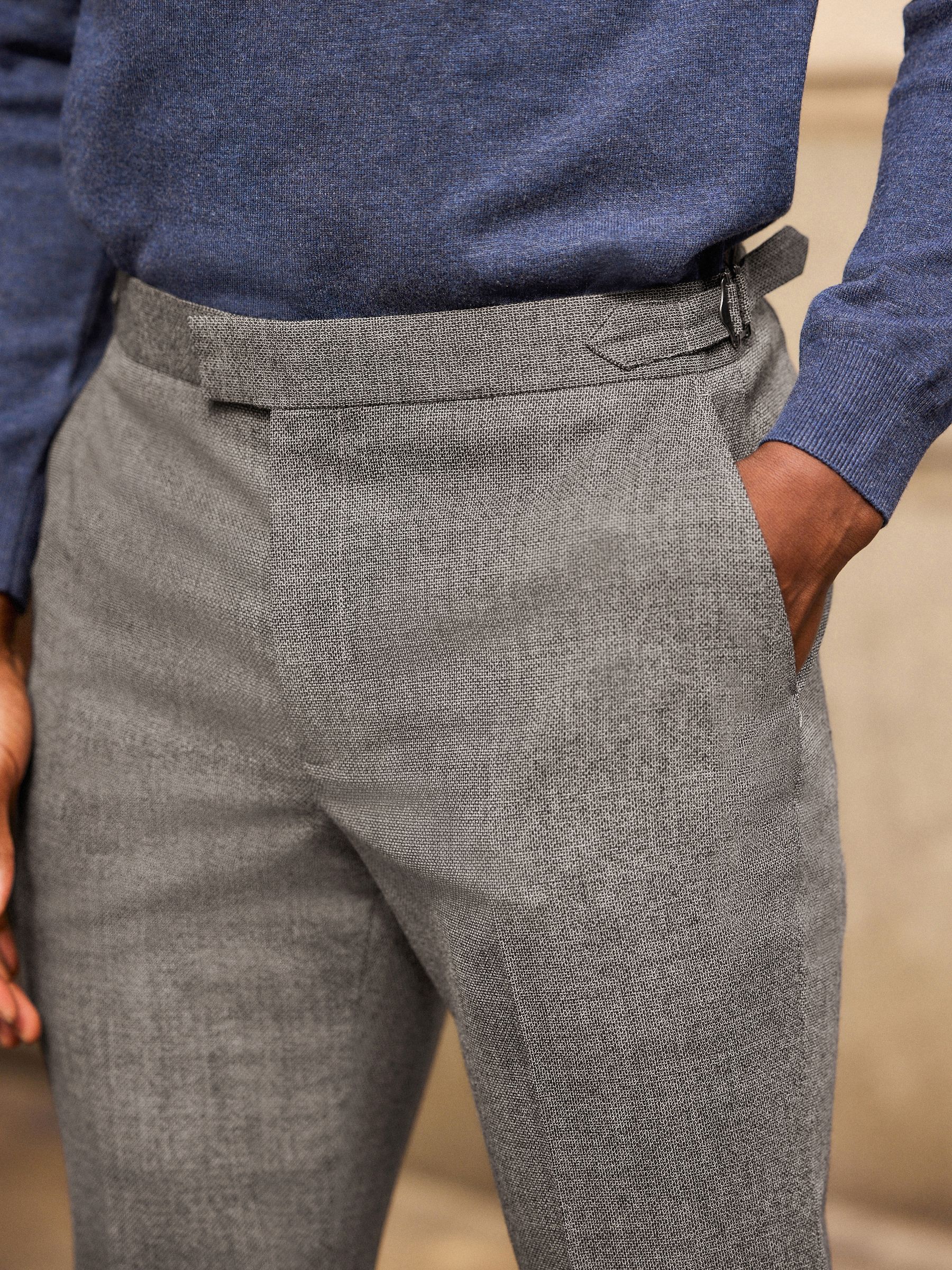Trussardi Gray Wool Men Trouser