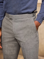 Grau - Signature Smart strukturierte italienische Wollhose mit seitlichen Verstellern - Bild 5 von 9