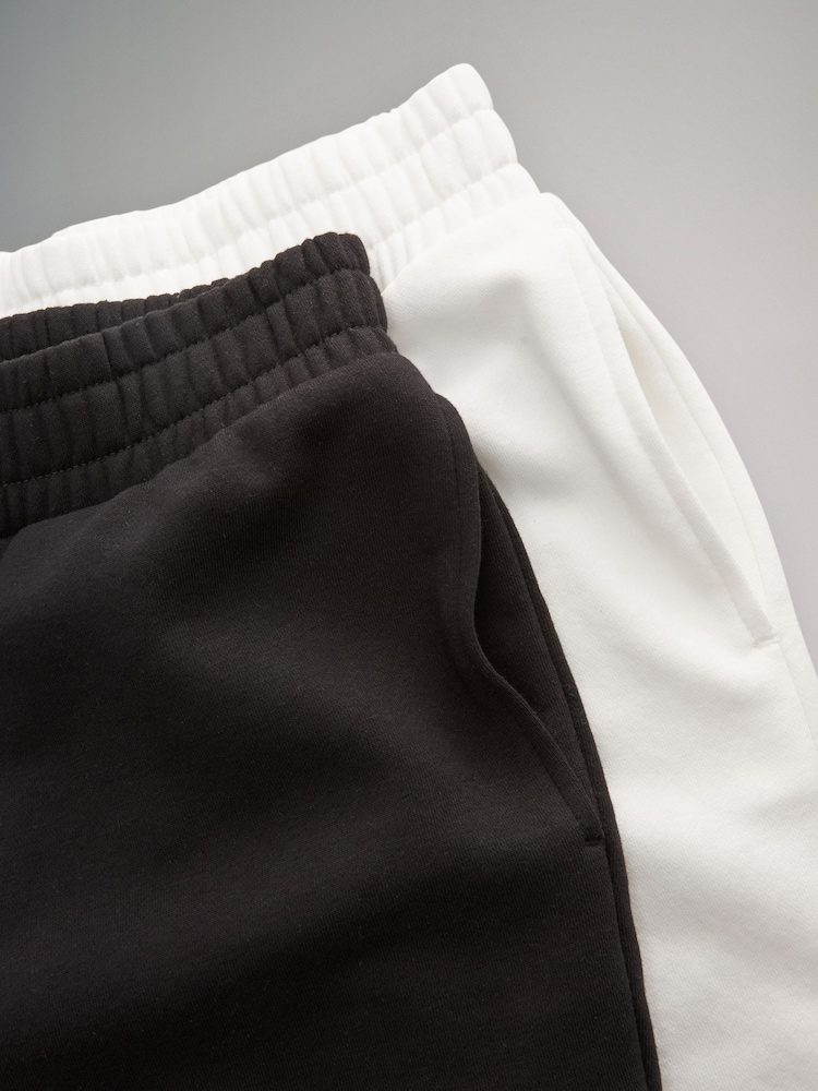 The Set Black/Cream 2 Pack Jogger Shorts - Image 16 of 16