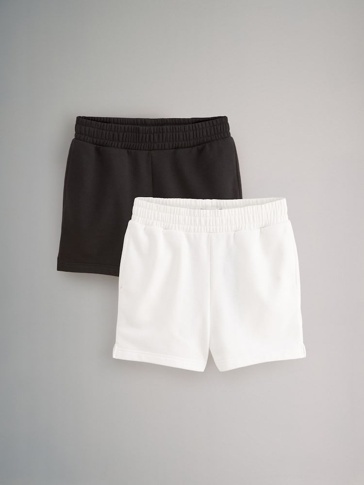 The Set Black/Cream 2 Pack Jogger Shorts - Image 2 of 16