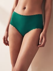 Green Midi No VPL Scallop Edge Knickers - Image 1 of 1