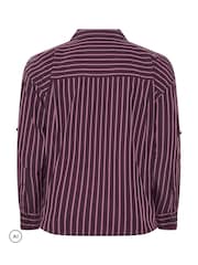 Yours Curve Red Stripe Shirt - Image 7 of 7