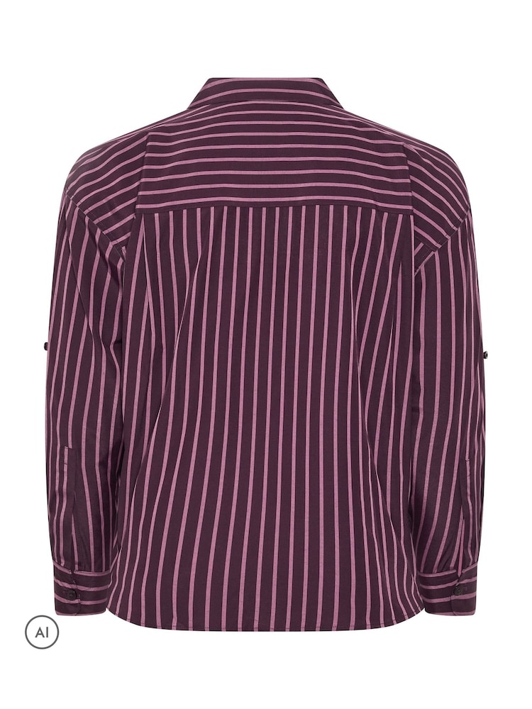Yours Curve Red Stripe Shirt - Image 7 of 7 Yours Curve Red Stripe Shirt - Image 7 of 7