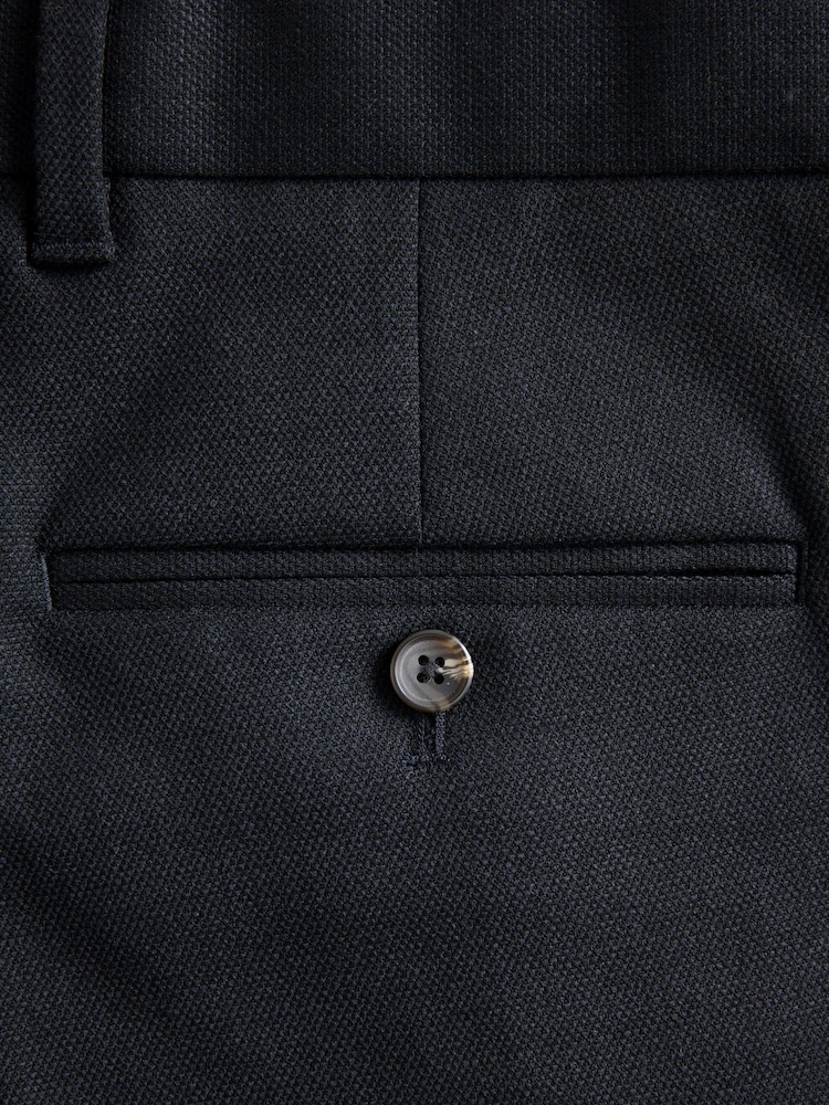 Bleu marine - Coupe classique Pantalons élégants With Wool - Image 10 of 11