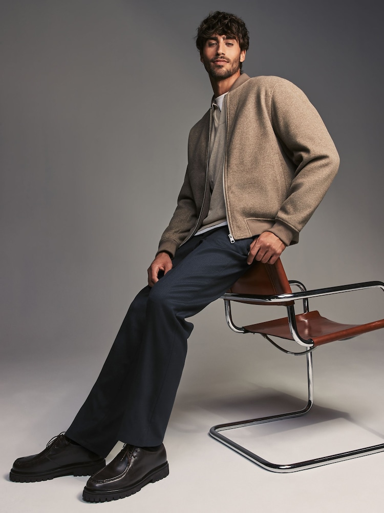 Bleu marine - Coupe classique Pantalons élégants With Wool - Image 2 of 11