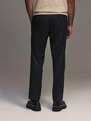 Bleu marine - Coupe classique Pantalons élégants With Wool - Image 5 de 11