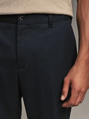 Bleu marine - Coupe classique Pantalons élégants With Wool - Image 6 de 11