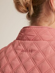 Joules Minx Rose Pink Showerproof Diamond Quilted Gilet - Image 5 of 8
