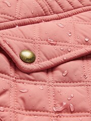 Joules Minx Rose Pink Showerproof Diamond Quilted Gilet - Image 8 of 8