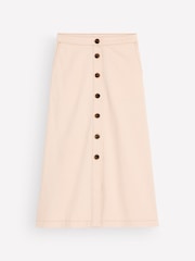 Boden Cream Val Button Denim Midi Skirt - Image 1 of 1