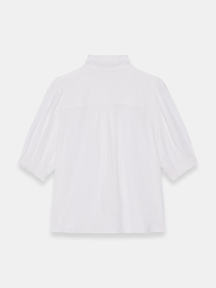 Mint Velvet White Cotton Ruffle Blouse - Image 8 of 8 Mint Velvet White Cotton Ruffle Blouse - Image 8 of 8