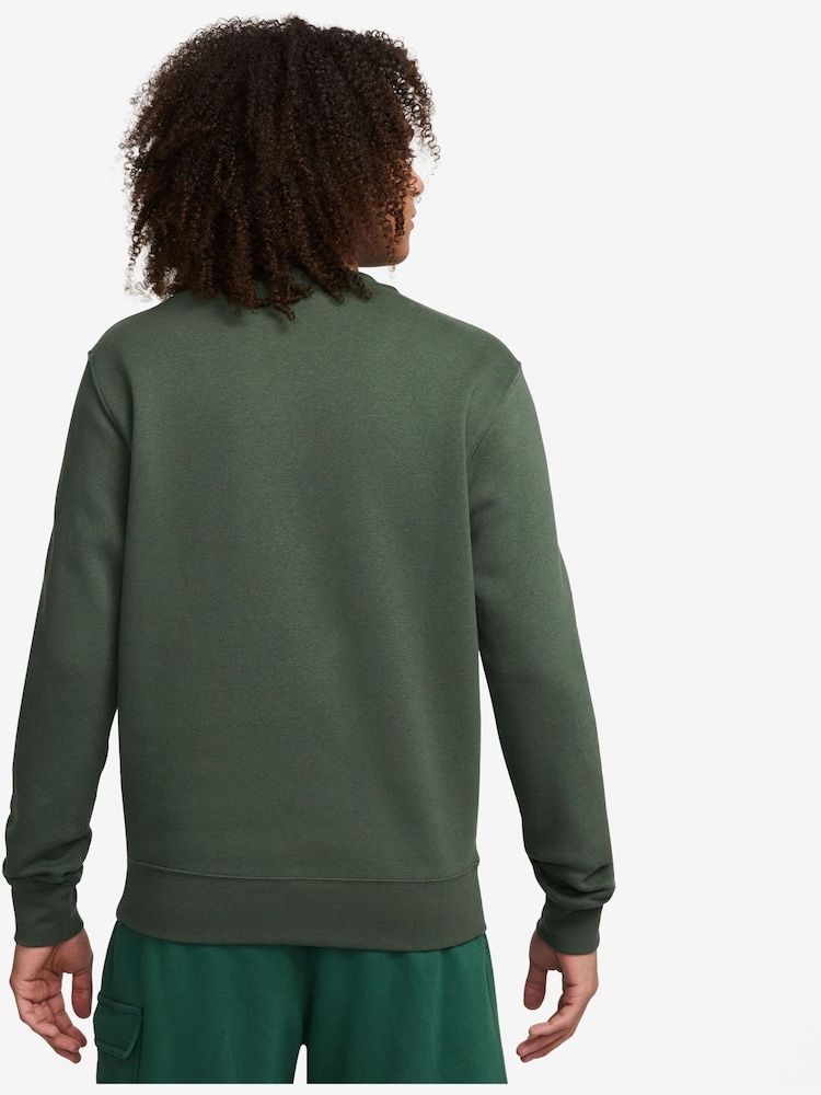 Nike Dark Green Club Crew Sweatshirt - Image 2 of 6