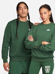 Nike Dark Green Club Crew Sweatshirt - Image 4 of 6