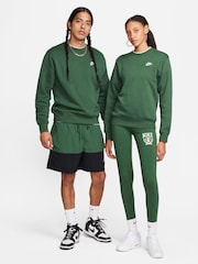 Nike Dark Green Club Crew Sweatshirt - Image 5 of 6
