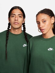 Nike Dark Green Club Crew Sweatshirt - Image 6 of 6