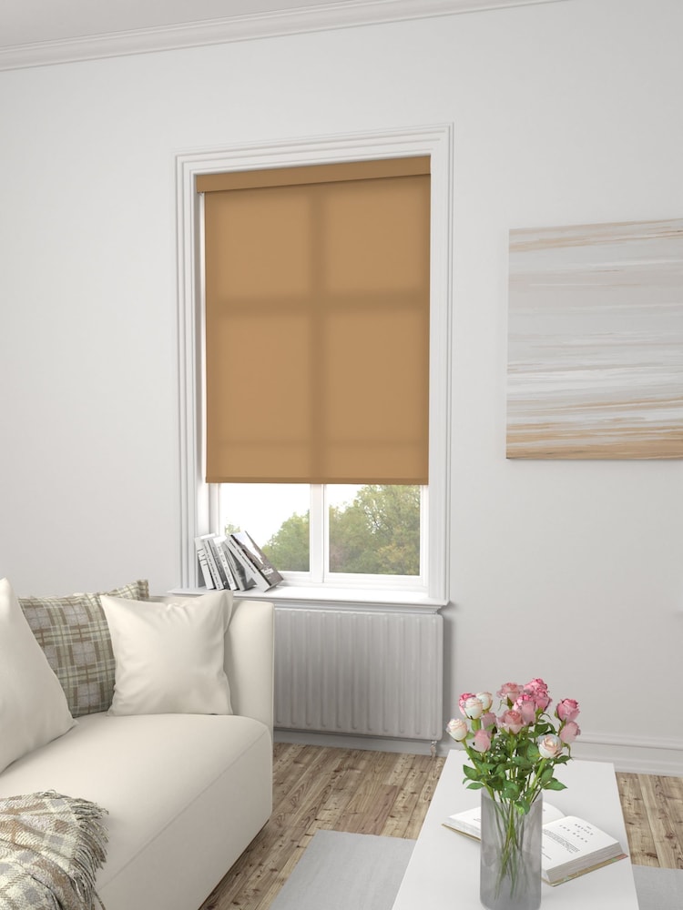 Toffee Brown Asher Made To Measure Light Filtering Roller Blind - Image 2 of 5