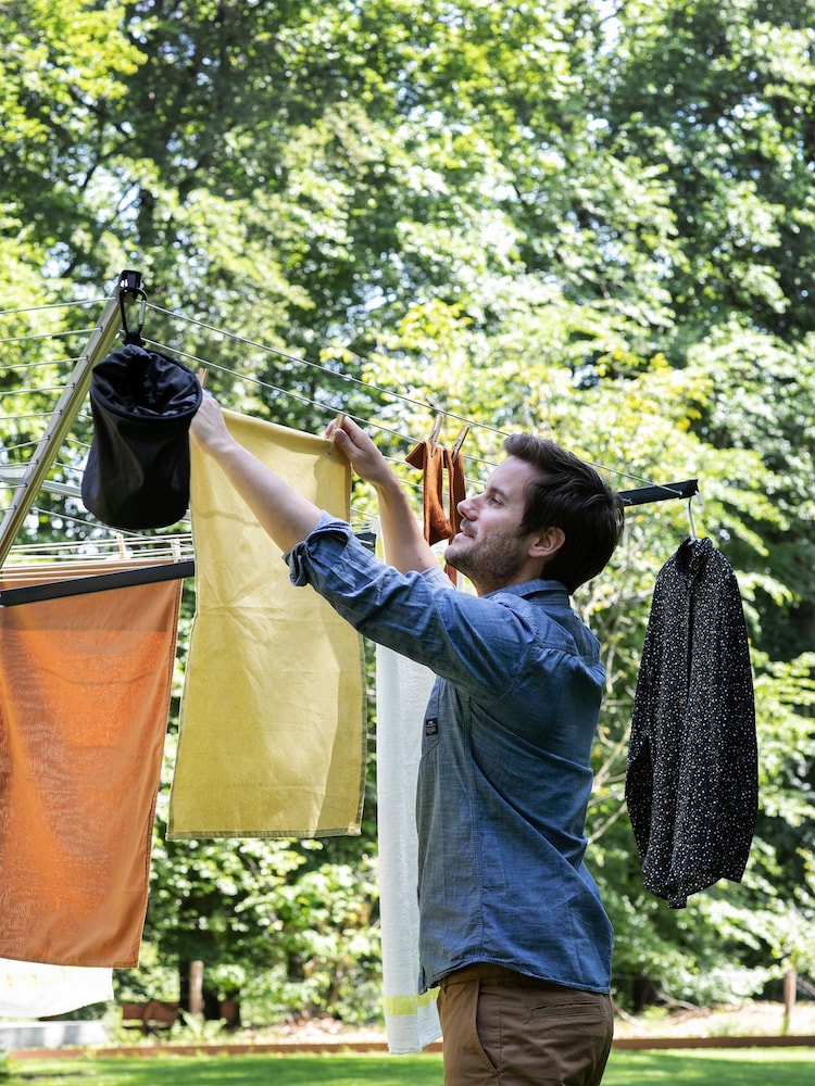 Brabantia Grey Lift-O-Matic 50m + Ground Spike Anthracite Washing Line - Image 2 of 4
