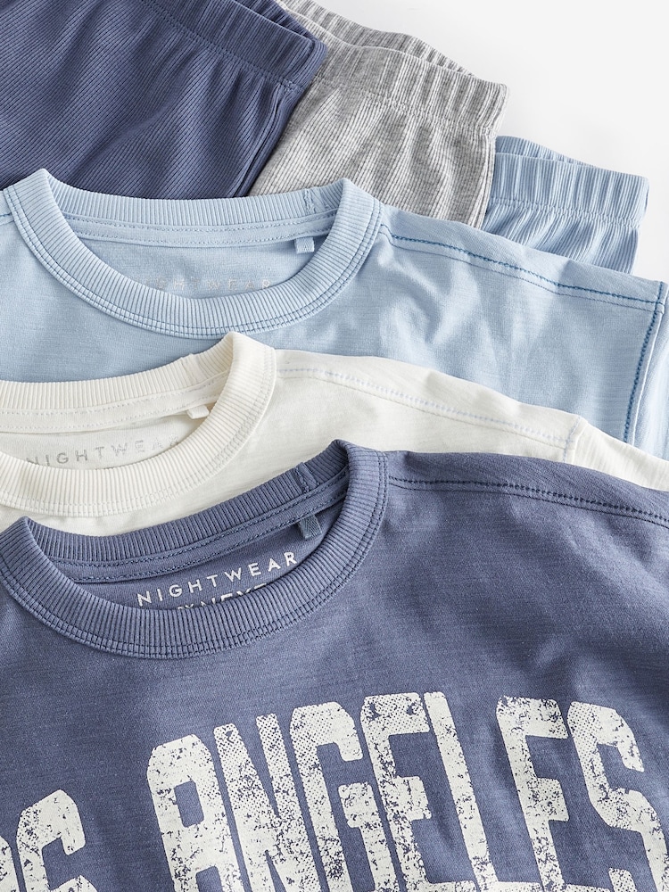 Blau/Weiß/Grau - Jogger-Schlafanzüge im 3er-Pack (3–16Jahre) - Bild 10 von 10