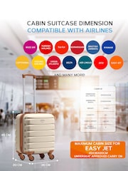 Flight Knight 45x36x20cm EasyJet Underseat 4 Wheel ABS Hard Case Cabin Carry On Hand Luggage - Image 3 of 7