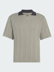 Zaļš - adidas Originals Cable Knit futbola krekls - Attēls 2 no 6