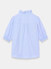 Mint Velvet Blue Chambray Ruffle Blouse - Image 3 of 3