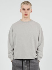 Gris - Religion Crop Box Sweat Top - Imagen 1 de 6
