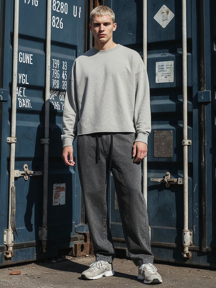 Gris - Religion Crop Box Sweat Top - Imagen 6 de 6