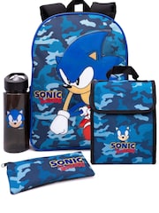 Vanilla Underground Blue Sonic Sonic the Hedgehog Boys Sonic Placement Print And Camo Print 4 Piece Back To School Set - Image 1 of 5