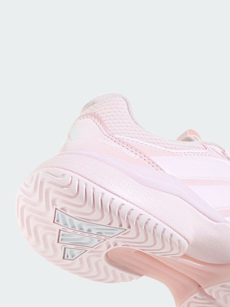 adidas Pink Gamecourt 3 All Court Tennis Shoes - Image 4 of 4 adidas Pink Gamecourt 3 All Court Tennis Shoes - Image 4 of 4