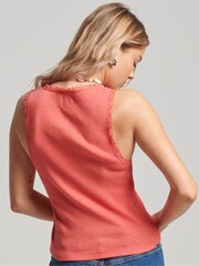 Superdry Natural Lace Trim Vest Top - Image 2 of 5