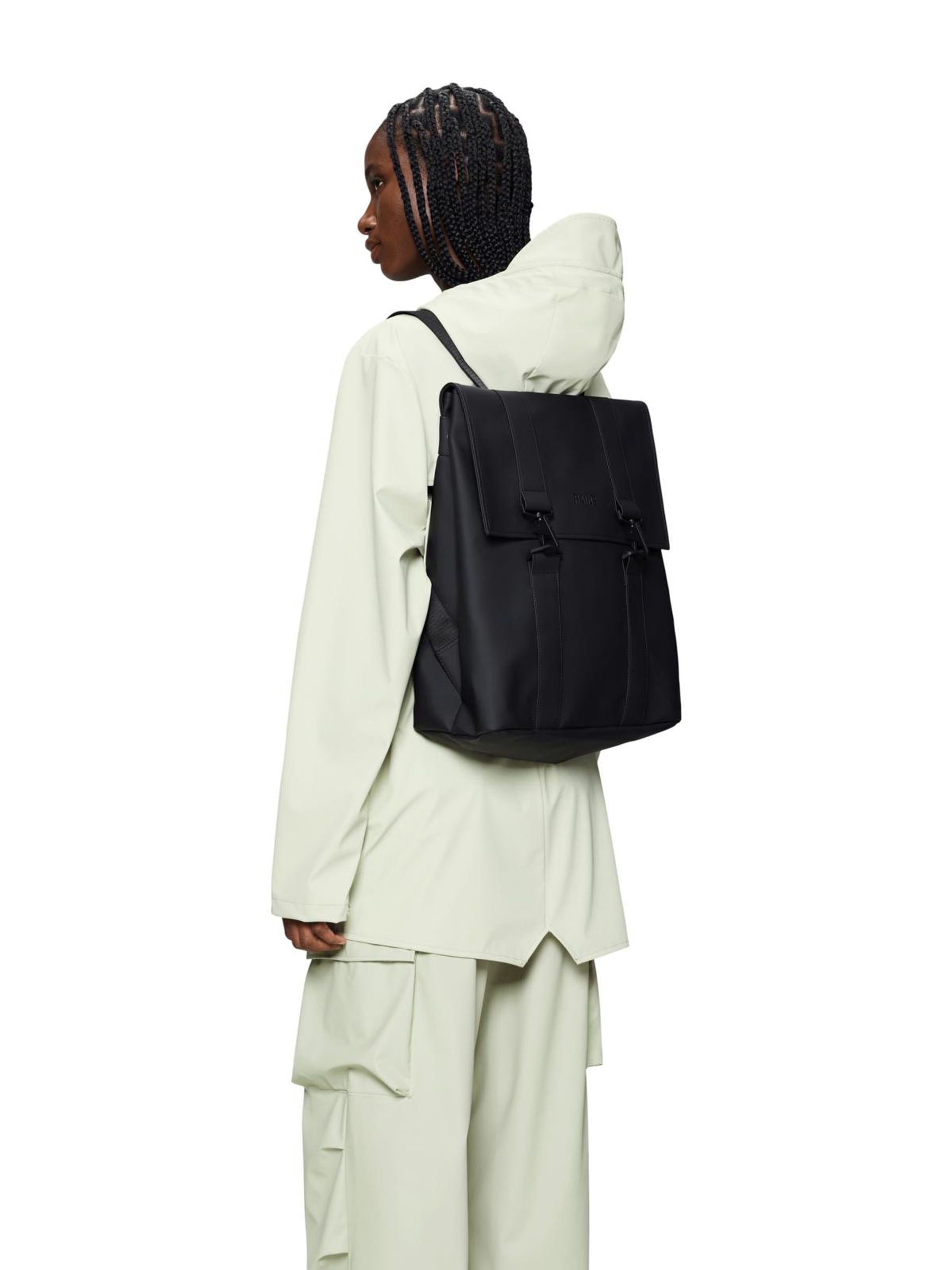 Rains Black 13300 Msn Backpack W3 01 Black Backpack - Unisex - Backpacks - Black - One Size - Bags - Image 5