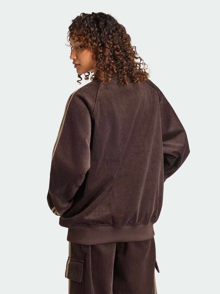 adidas Originals Brown Corduroy Oversized Track Top - Image 2 of 5 adidas Originals Brown Corduroy Oversized Track Top - Image 2 of 5