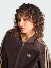 adidas Originals Brown Corduroy Oversized Track Top - Image 3 of 5