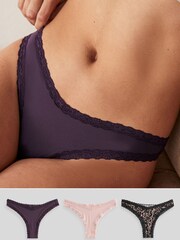 صورة حيوان/أرجواني/وردي فاتح - حزمة من 3 سراويل تحتية - Image 1 of 9