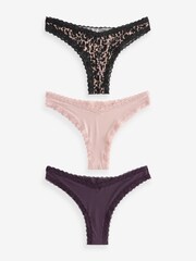 صورة حيوان/أرجواني/وردي فاتح - حزمة من 3 سراويل تحتية - Image 5 of 9