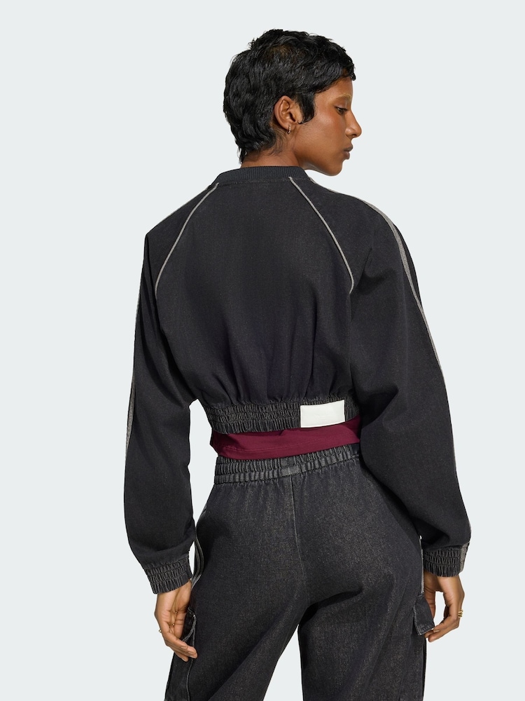 adidas Originals Black Denim Jacket - Image 2 of 5 adidas Originals Black Denim Jacket - Image 2 of 5