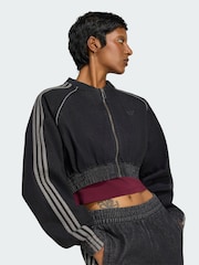 adidas Originals Black Denim Jacket - Image 3 of 5