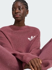 adidas Originals Red Athl Dept Knitted Sweatshirt - Image 3 of 5