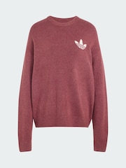 adidas Originals Red Athl Dept Knitted Sweatshirt - Image 5 of 5