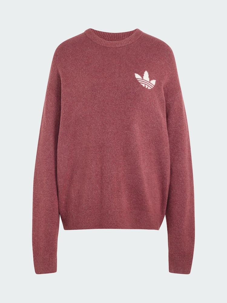 adidas Originals Red Athl Dept Knitted Sweatshirt - Image 5 of 5