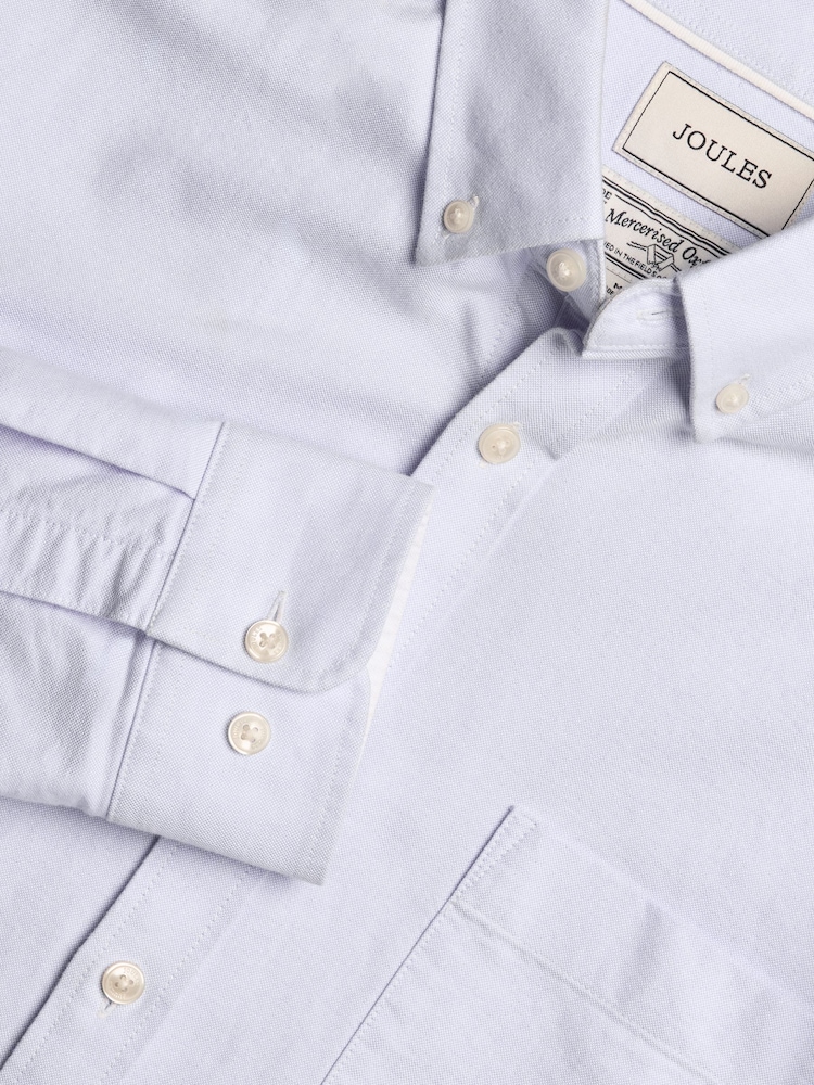 Joules Oxford Blue Long Sleeve Classic Fit Shirt - Image 1 of 10