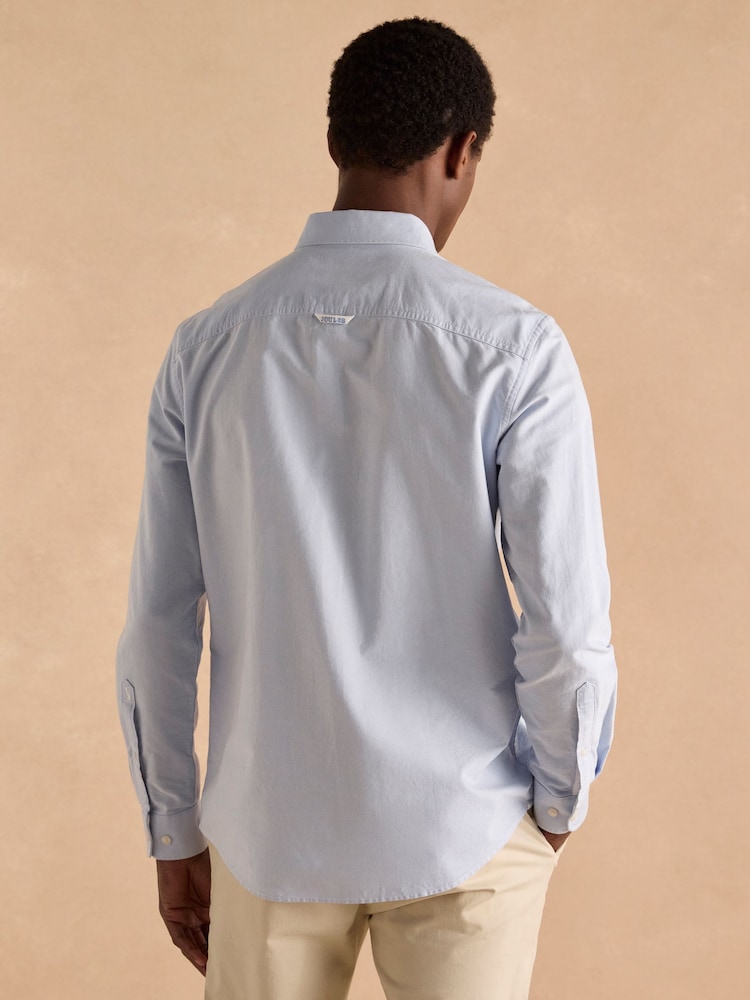 Joules Oxford Blue Long Sleeve Classic Fit Shirt - Image 3 of 10