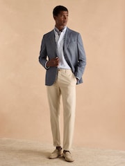 Joules Oxford Blue Long Sleeve Classic Fit Shirt - Image 7 of 10