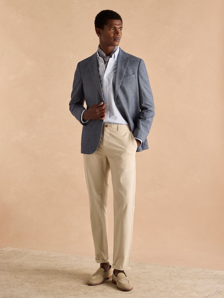 Joules Oxford Blue Long Sleeve Classic Fit Shirt - Image 7 of 10