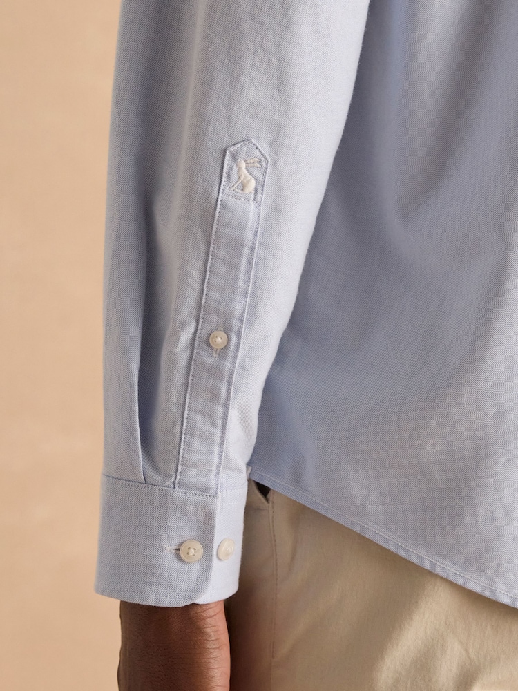 Joules Oxford Blue Long Sleeve Classic Fit Shirt - Image 8 of 10