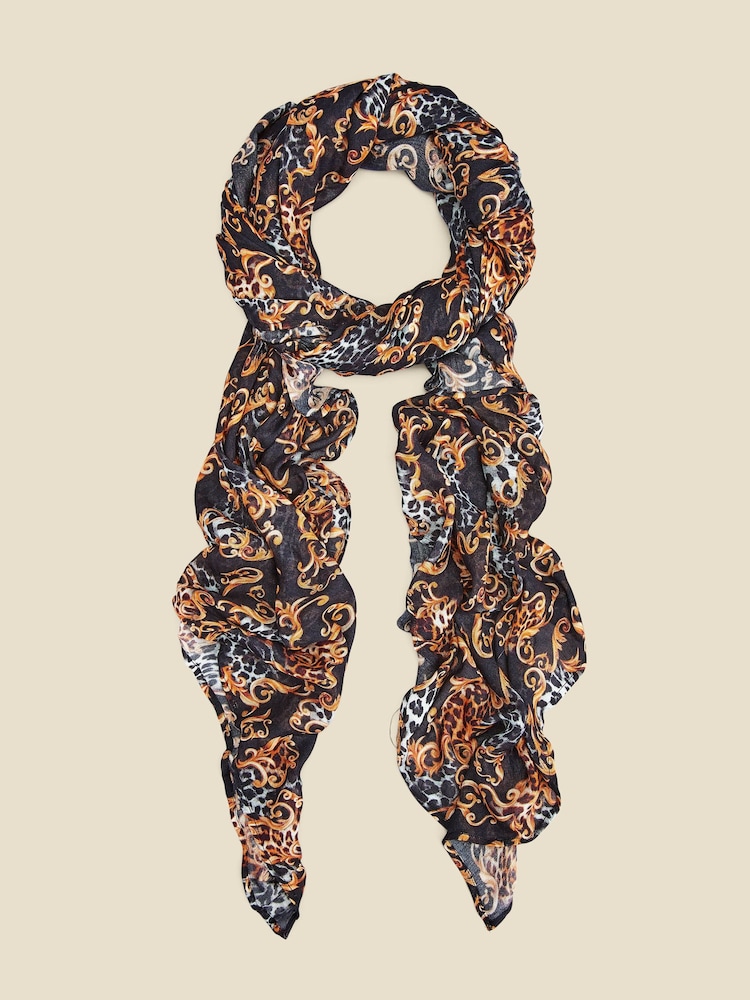 Sosandar Black Baroque Print Scarf - Image 1 of 3