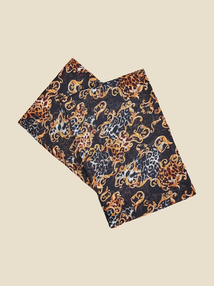 Sosandar Black Baroque Print Scarf - Image 2 of 3