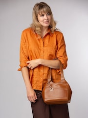 بني داكن - Conkca 'Vesper' Leather Handbag - صورة 3 من 7