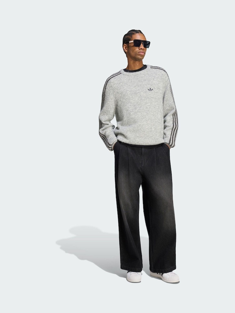 adidas Originals Black Jeans Mid-Rise Wide Leg - Image 1 of 5