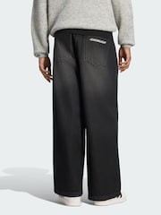adidas Originals Black Jeans Mid-Rise Wide Leg - Image 2 of 5